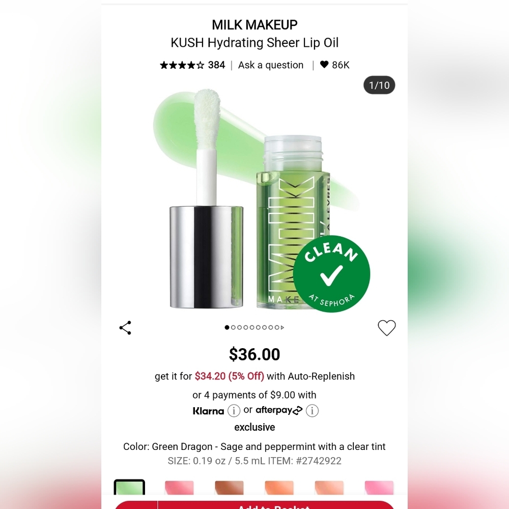 New Milk Makeup Green Dragon Lip Balm
